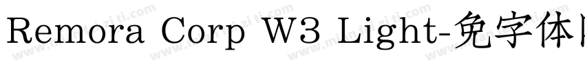 Remora Corp W3 Light字体转换